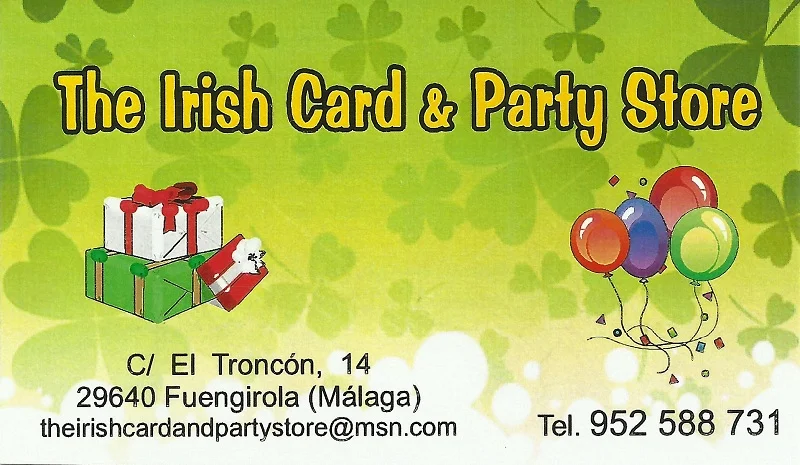 Irish card and party shop Fuengirola
