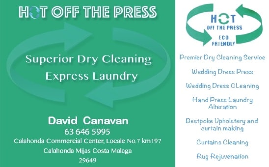 Dry cleaner in Mijas -Hot off the Press